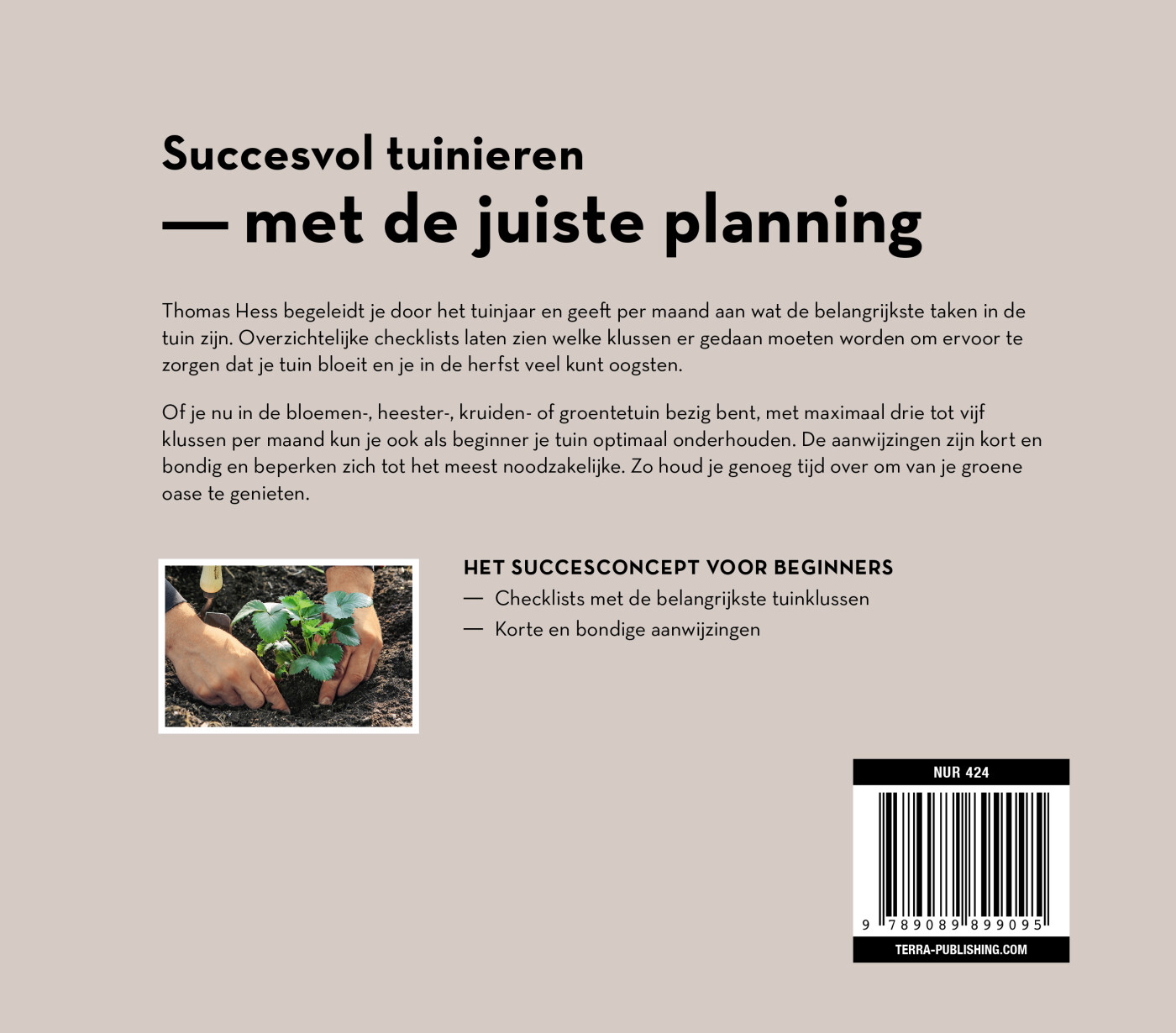 Tuinieren van maand tot maand achterkant