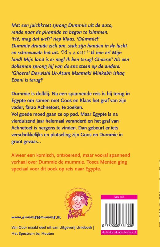 Dummie de mummie en de tombe van Achnetoet / Dummie de mummie / 2 achterkant