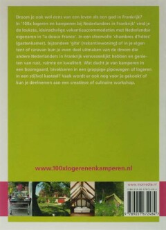 100 x logeren en kamperen bij Nederlanders in Frankrijk achterkant