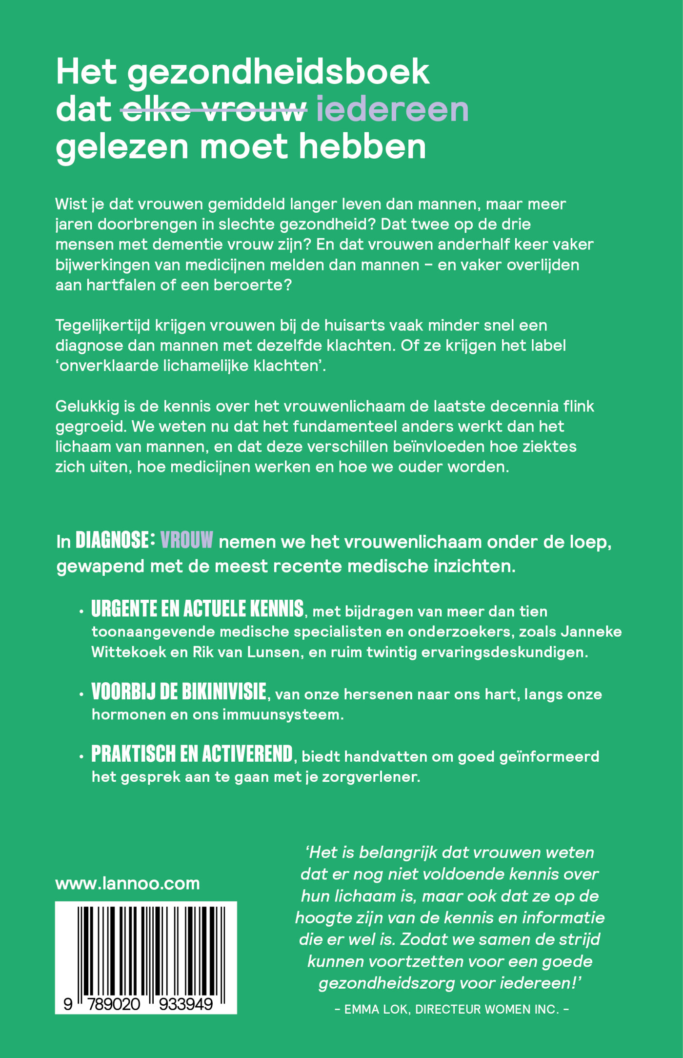 Diagnose: vrouw achterkant