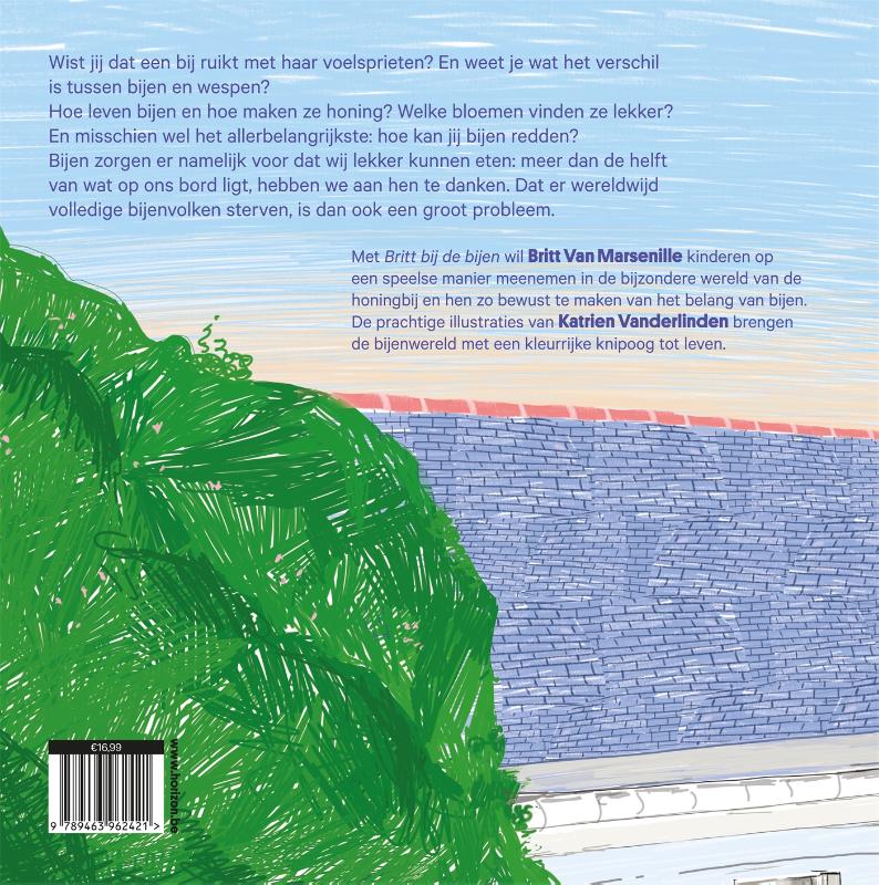 Britt bij de bijen achterkant