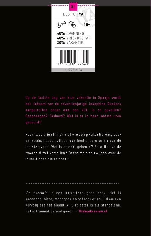 De laatste uren van Josephine Donkers / Best of YA | XS achterkant