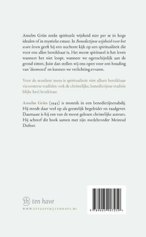 Benedictijnse wijsheid voor het ware leven Benedictijnse wijsheid voor het ware leven achterkant