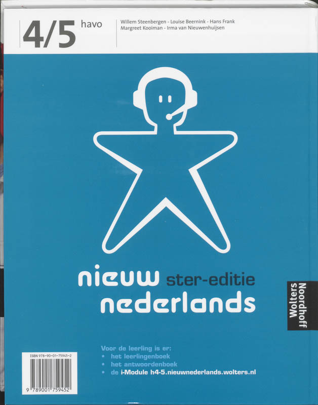 Nieuw Nederlands ster-editie / 4/5 Havo / deel Leerboek achterkant