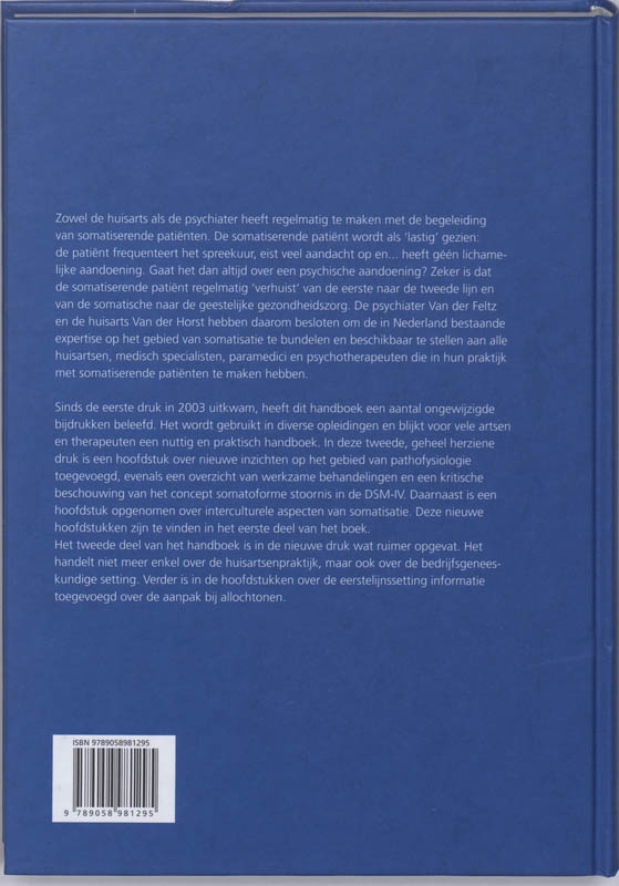 Handboek Somatisatie Handboek Somatisatie achterkant