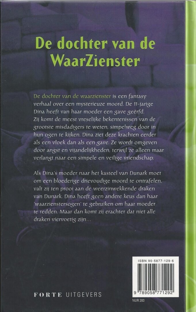De dochter van de WaarZienster / De kronieken van de zieneres / 1 achterkant