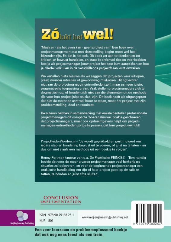 Projectmanagement Projectmanagement achterkant