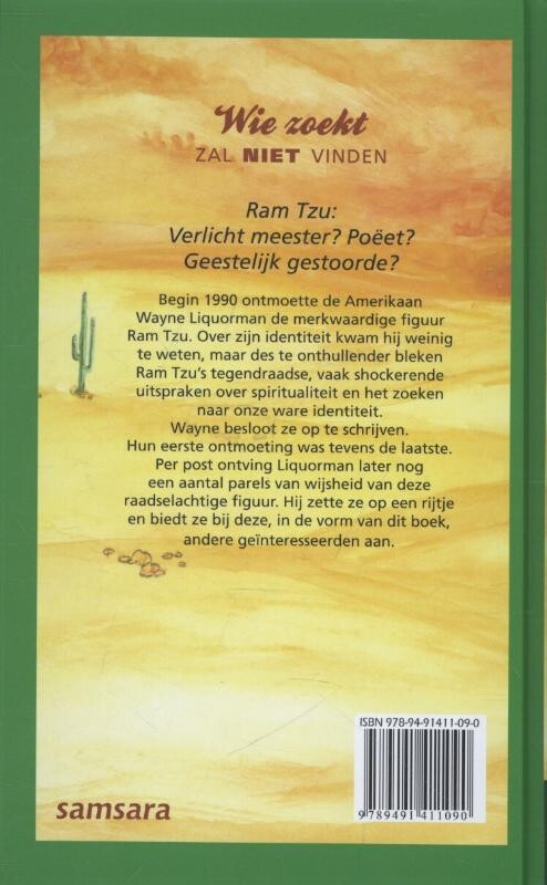 Wie zoekt zal niet vinden achterkant
