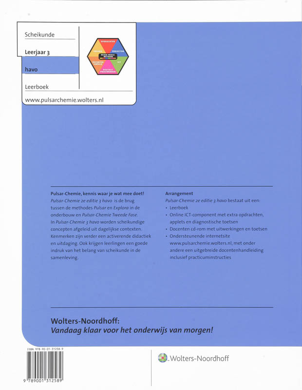 Leerboek 3 havo pulsar chemie scheikunde achterkant