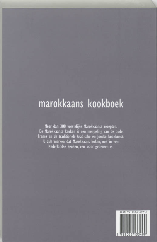 Marokkaans Kookboek achterkant