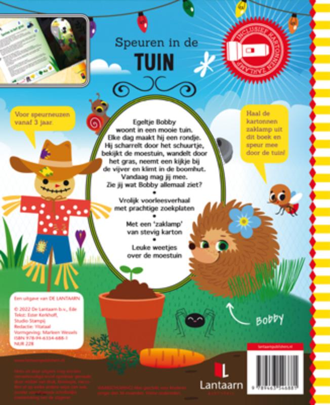 Speuren in de tuin / Speuren/zaklamp achterkant