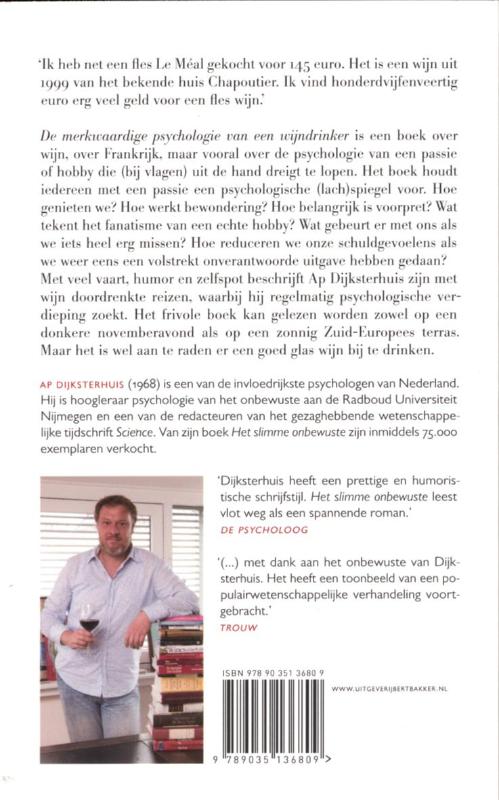 Merkwaardige psychologie van een wijndrinker Merkwaardige psychologie van een wijndrinker achterkant