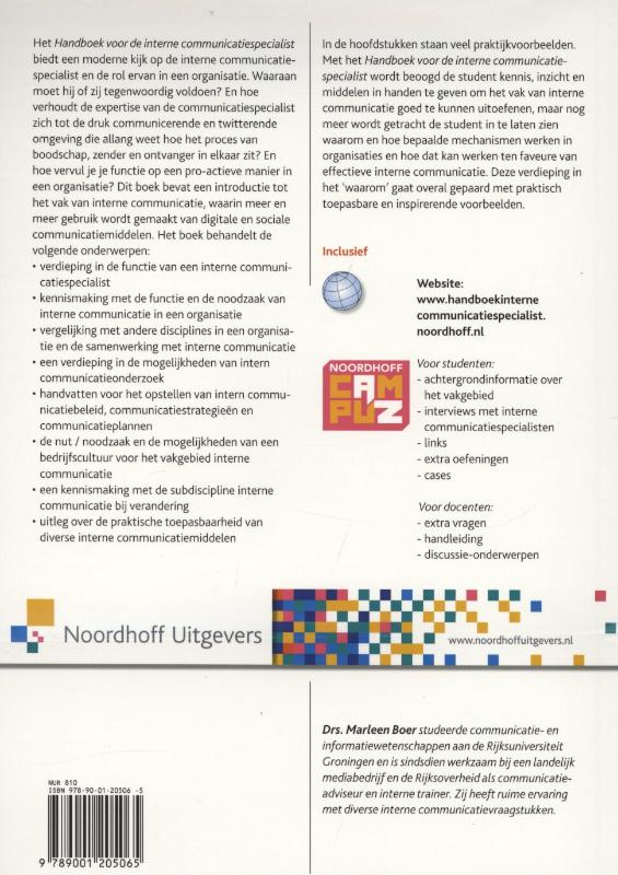 Handboek voor de interne communicatiespecialist achterkant