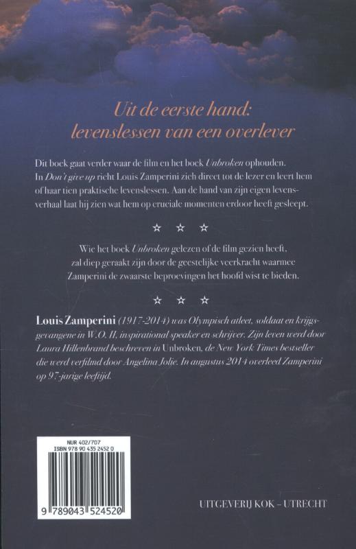 Don't give up achterkant