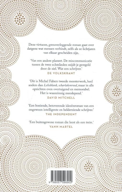 Het boek van wonderlijke nieuwe dingen Het boek van wonderlijke nieuwe dingen achterkant