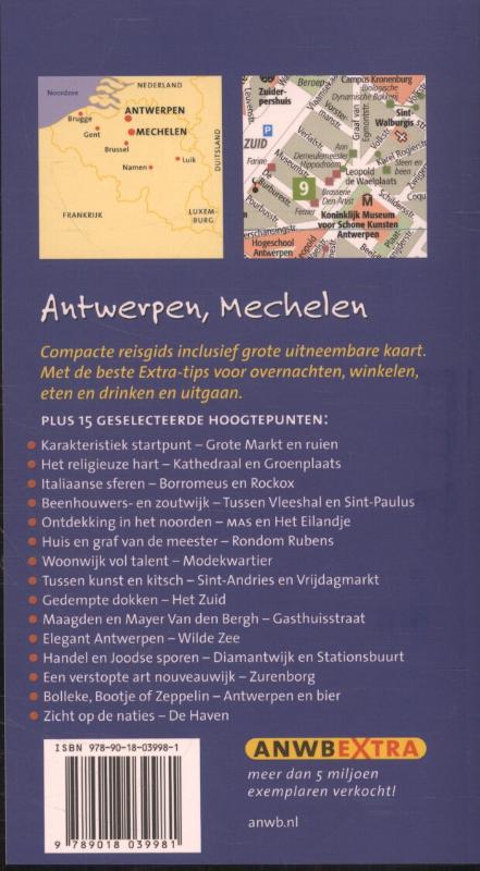 ANWB extra - Antwerpen & Mechelen achterkant