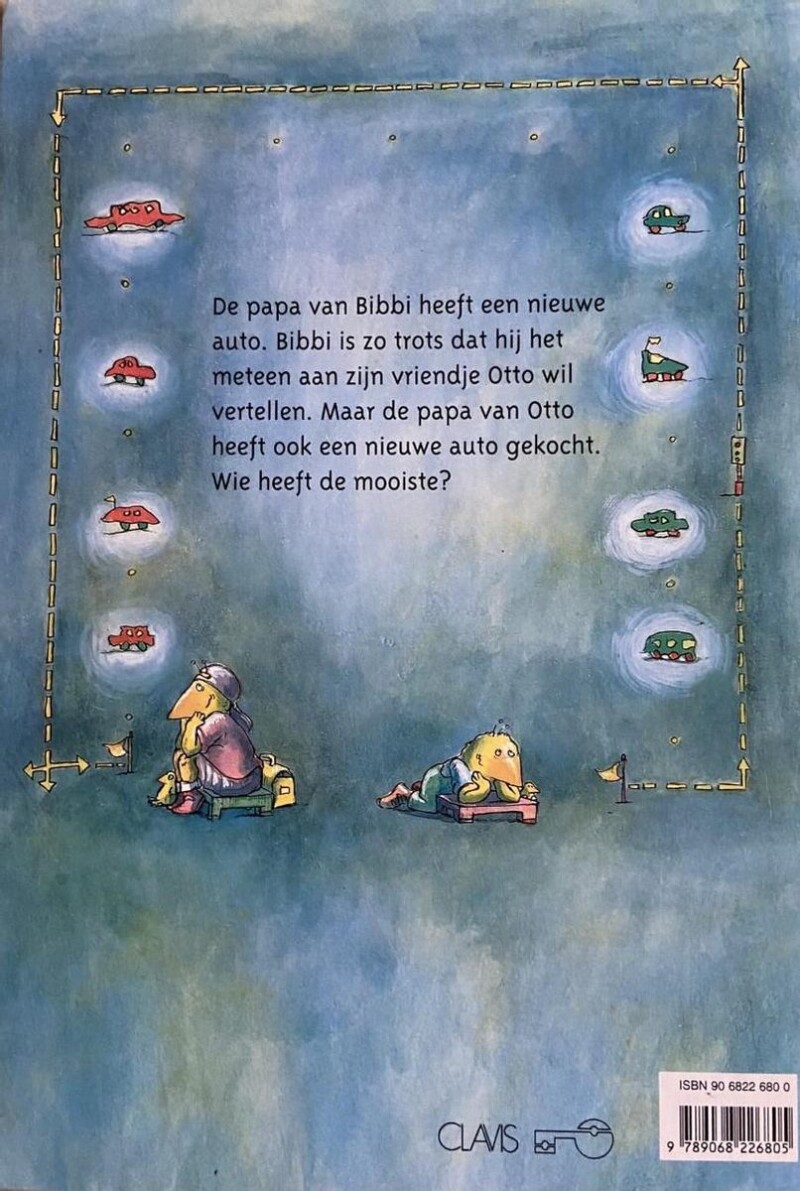 Papa's nieuwe auto achterkant