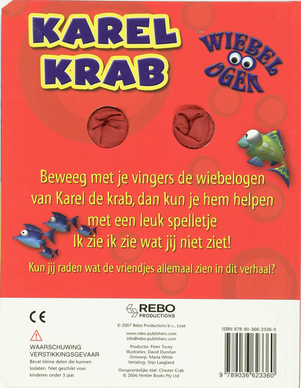 Karel krab / Wiebelogen achterkant