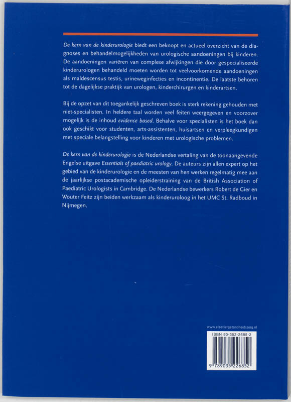 De kern van de kinderurologie achterkant