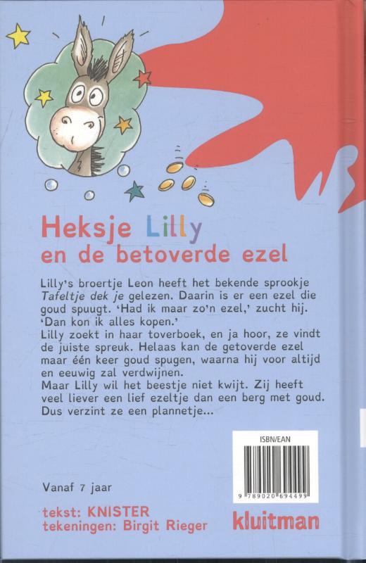 Heksje Lilly en de betoverende ezel / Dyslexie boeken achterkant