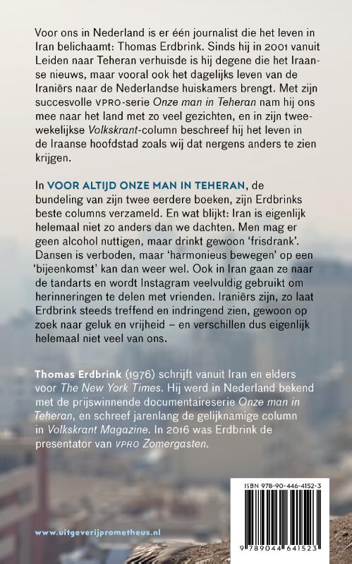 Voor altijd onze man in Teheran achterkant