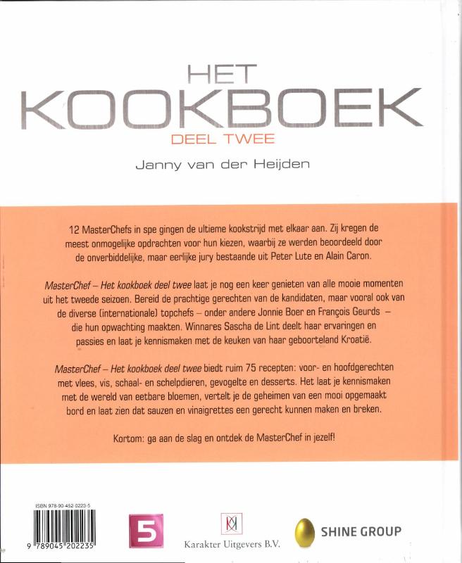 MasterChef het kookboek / 2 MasterChef het kookboek  / 2 achterkant