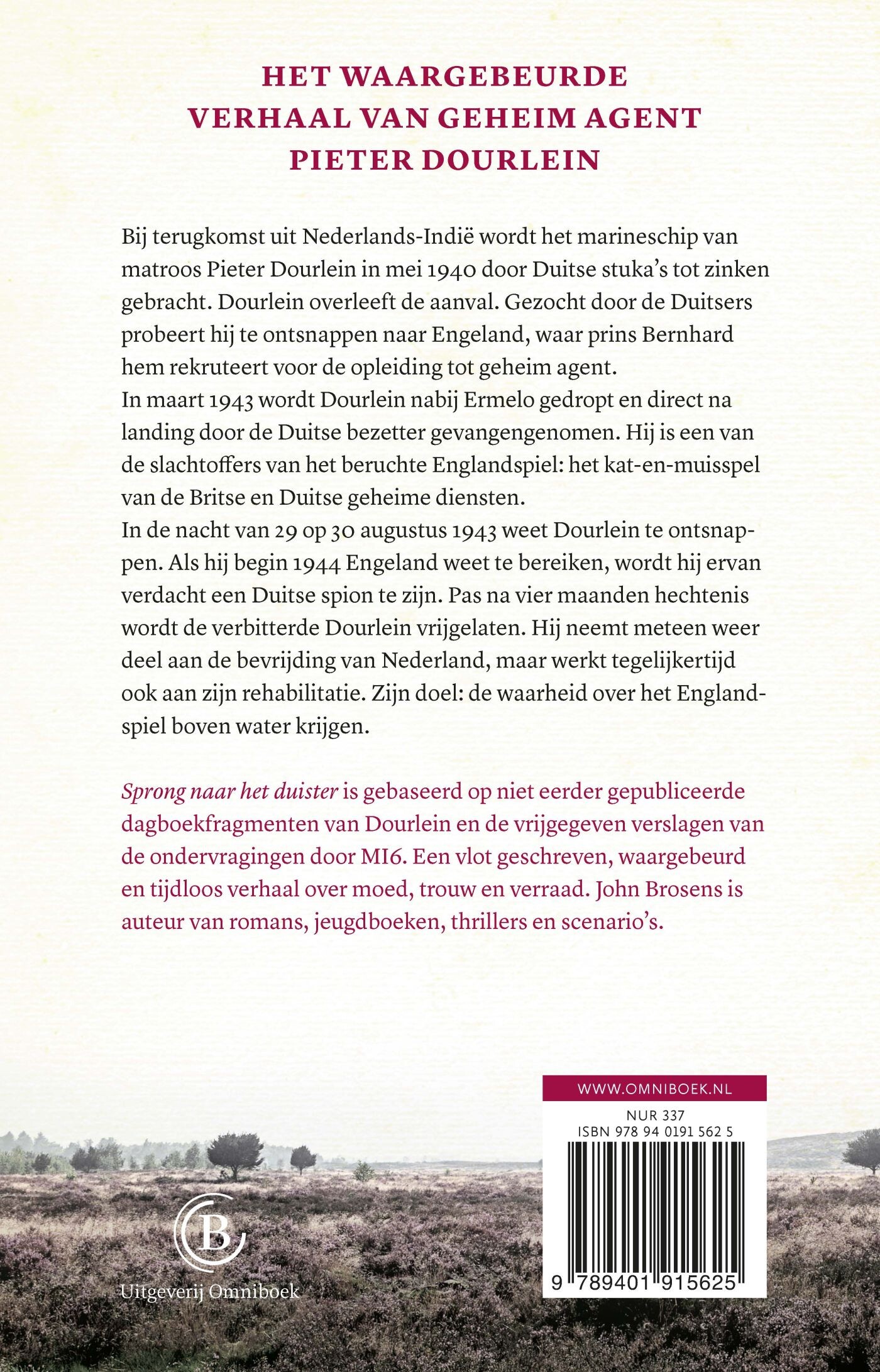 Sprong naar het duister achterkant