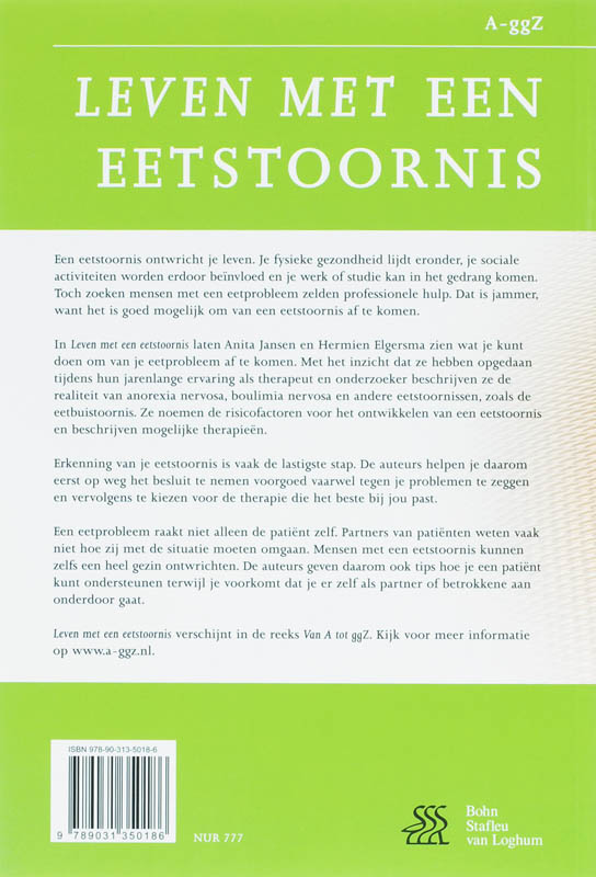 Leven met een eetstoornis / Van A tot ggZ achterkant