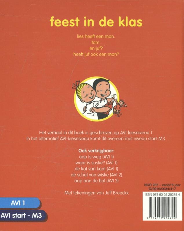 Feest in de klas / Junior Suske en Wiske Feest in de klas / Junior Suske en Wiske achterkant