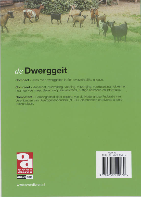 De dwerggeit / Over Dieren achterkant