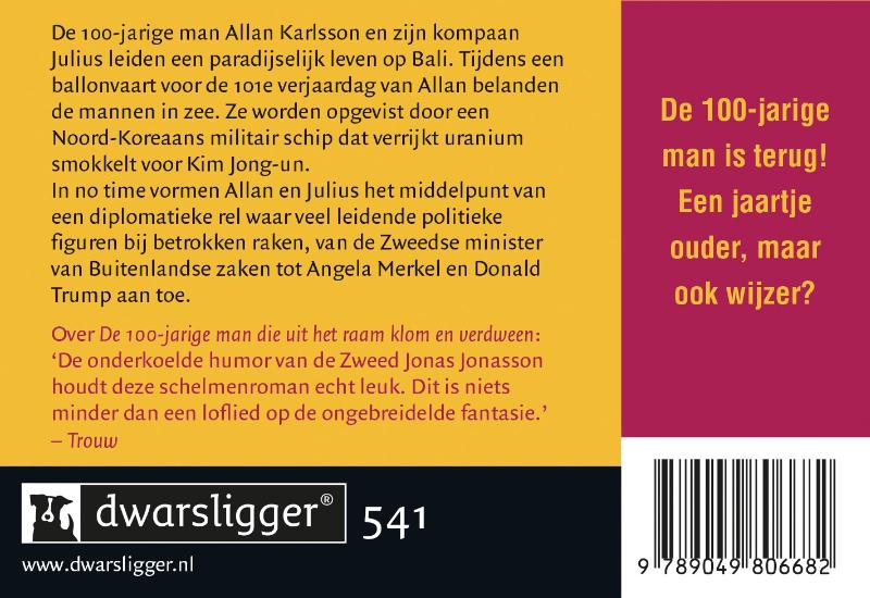 De 100-jarige man die terugkwam om de wereld te redden / Dwarsligger / 541 achterkant