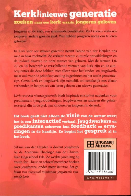 Kerk voor een nieuwe generatie Kerk voor een nieuwe generatie achterkant
