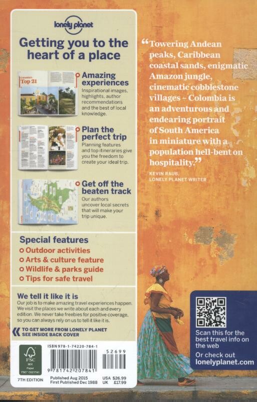 Lonely Planet Colombia dr 7 achterkant