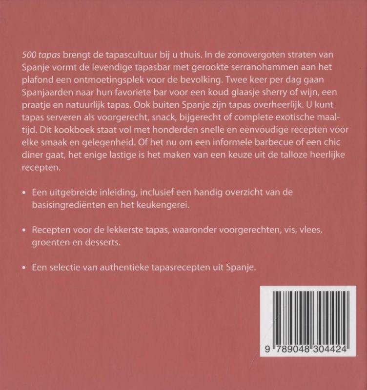 500 tapas 500 tapas achterkant
