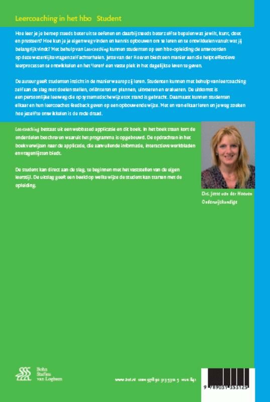 Leercoaching in het HBO, Student / Docentenreeks achterkant