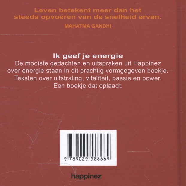 Happinez - Ik geef je energie achterkant