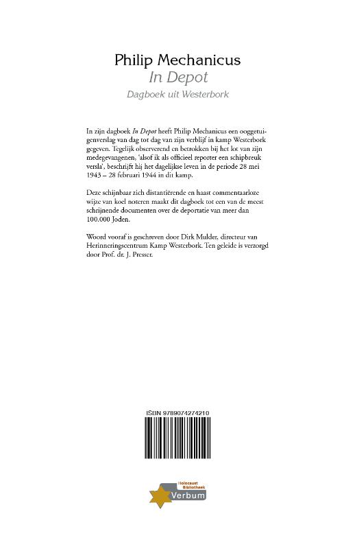 In depot / Verbum Holocaust bibliotheek achterkant