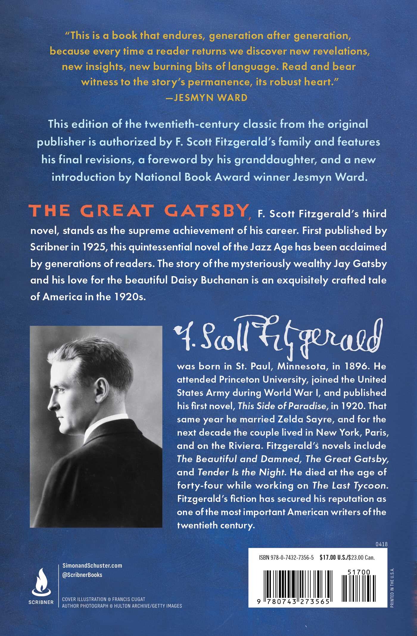 The Great Gatsby achterkant