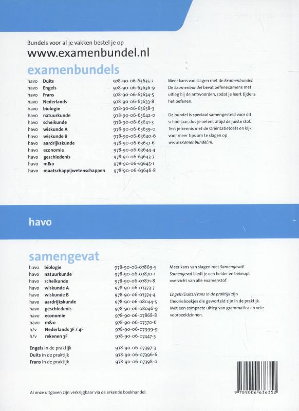 Examenbundel Havo Duits 2015/2016 achterkant