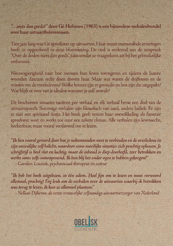 ...Niets dan goeds? achterkant