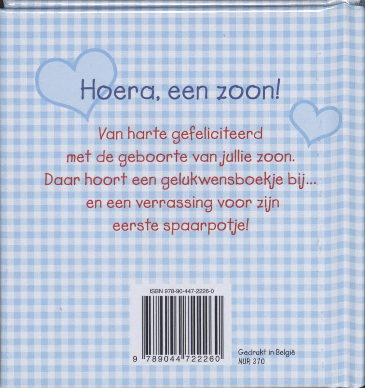 Hoera, een zoon! Hoera, een zoon! achterkant