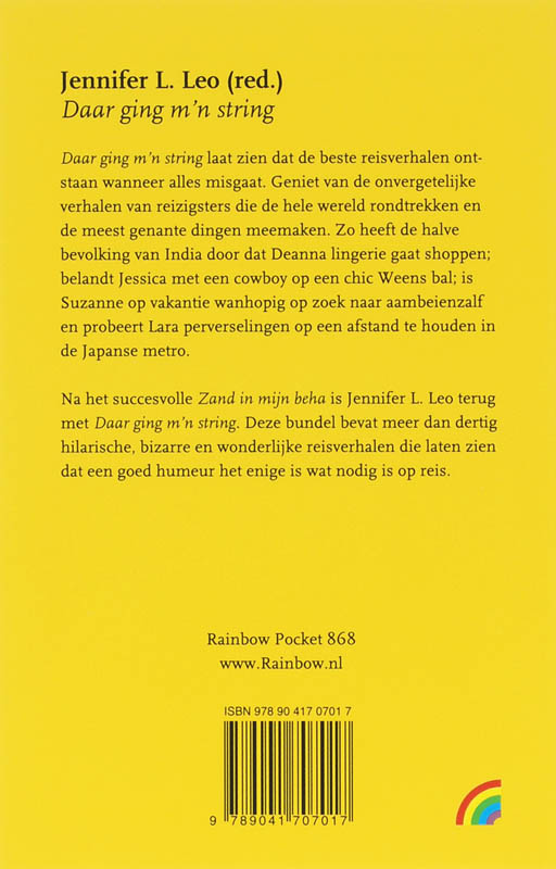 Daar ging m'n string / Rainbow pocketboeken / 868 Daar ging m'n string / Rainbow pocketboeken / 868 achterkant