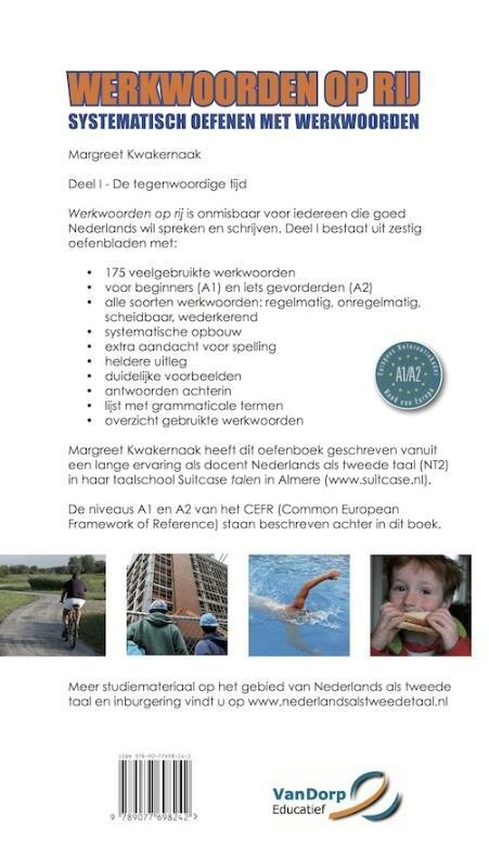Werkwoorden op rij / 1 Tegenwoordige tijd achterkant