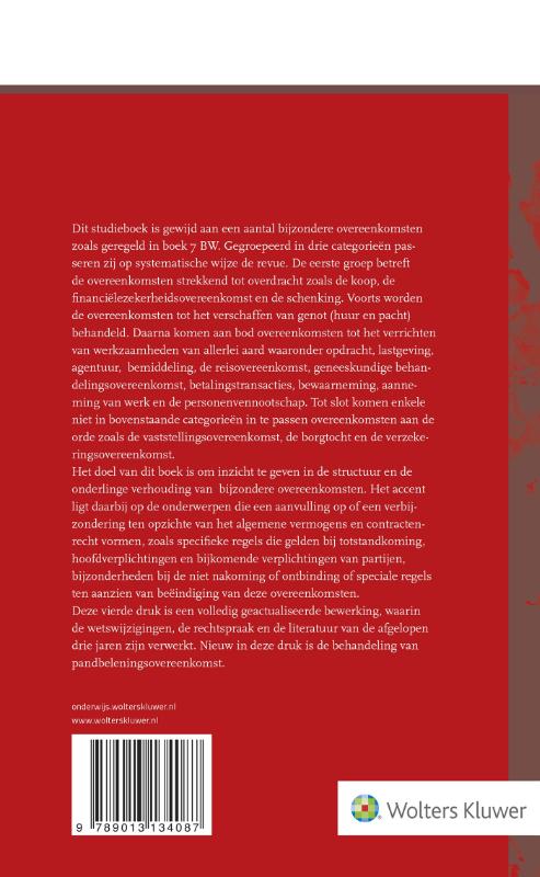 Bijzondere overeenkomsten / Studiereeks burgerlijk recht / 6 achterkant