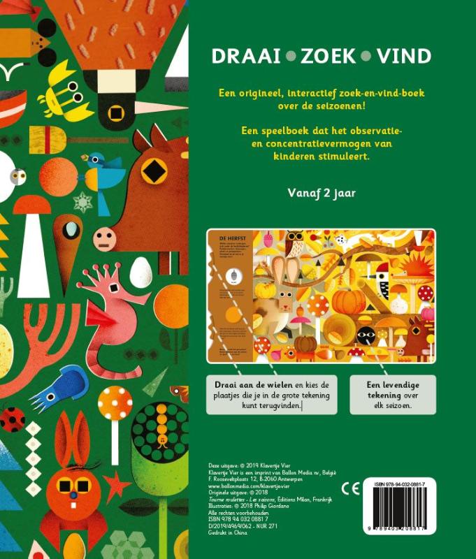 De seizoenen / Draai, zoek, vind achterkant
