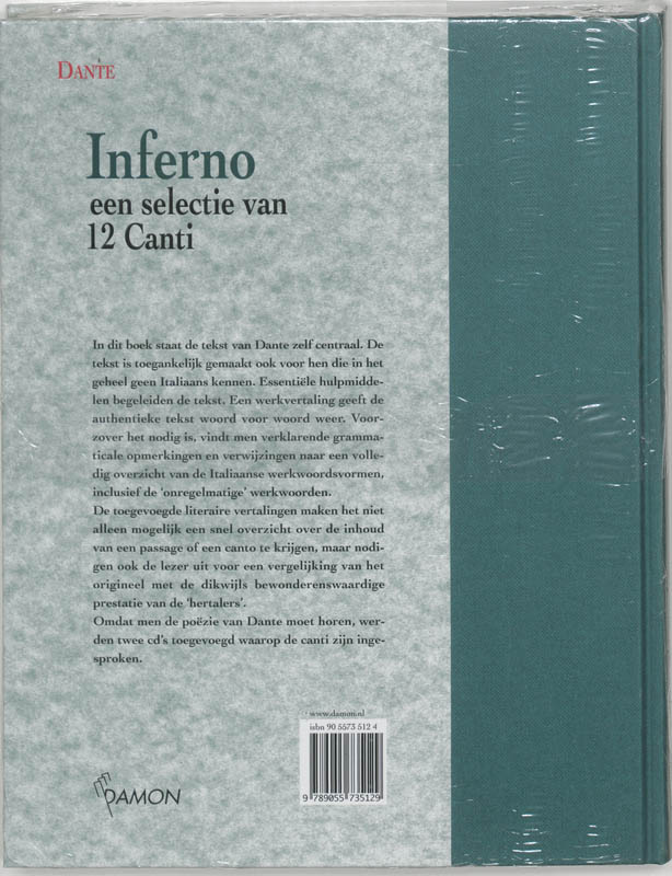 Dante Inferno + 2 Cd achterkant