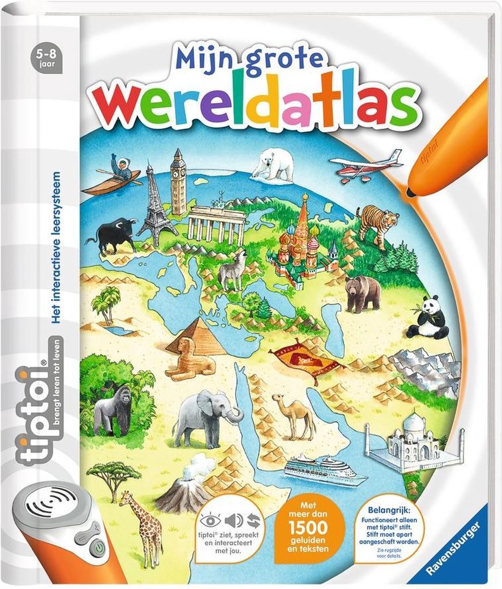 boekenbalie_4005556006328_cover tiptoi® boek Mijn grote wereldatlas  - Ravensburger - Leersysteem