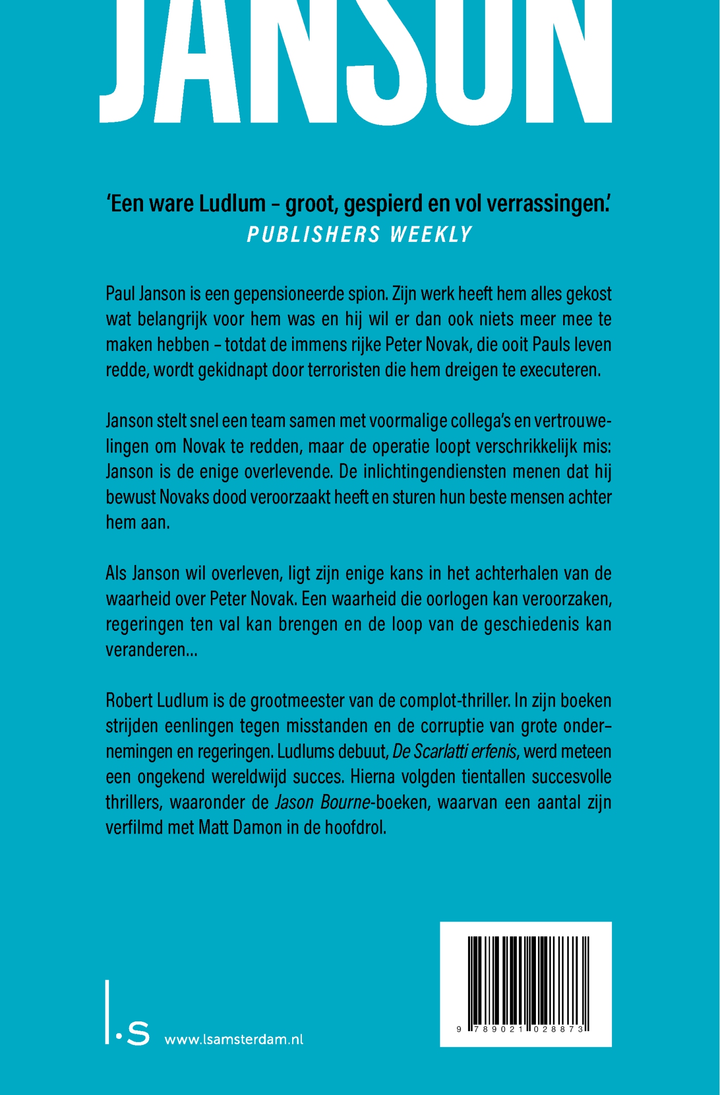 Het Janson dilemma / Paul Janson / 1 achterkant