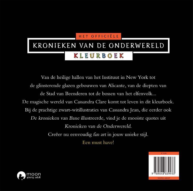 Het officiële Kronieken van de Onderwereld kleurboek achterkant