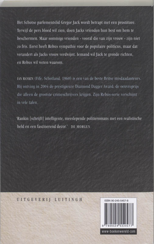 Ontmaskering / John Rebus / 4 achterkant